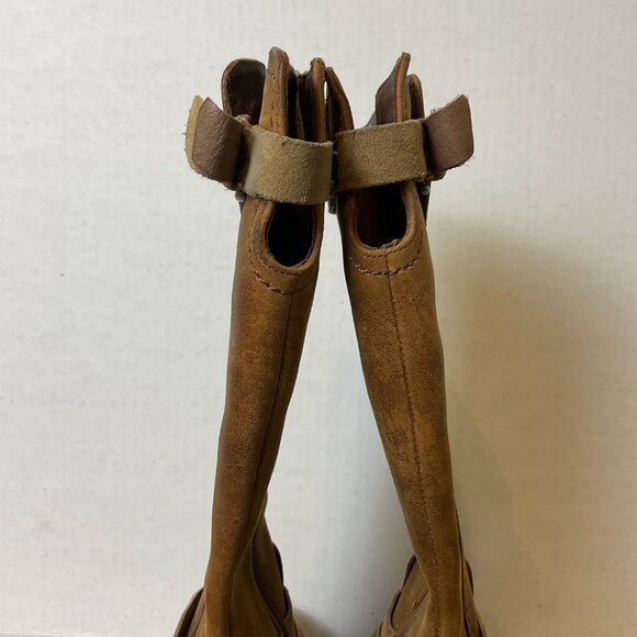 UGG Knee High Leather Boots US 6 Brown Distressed - Picture 9 of 16